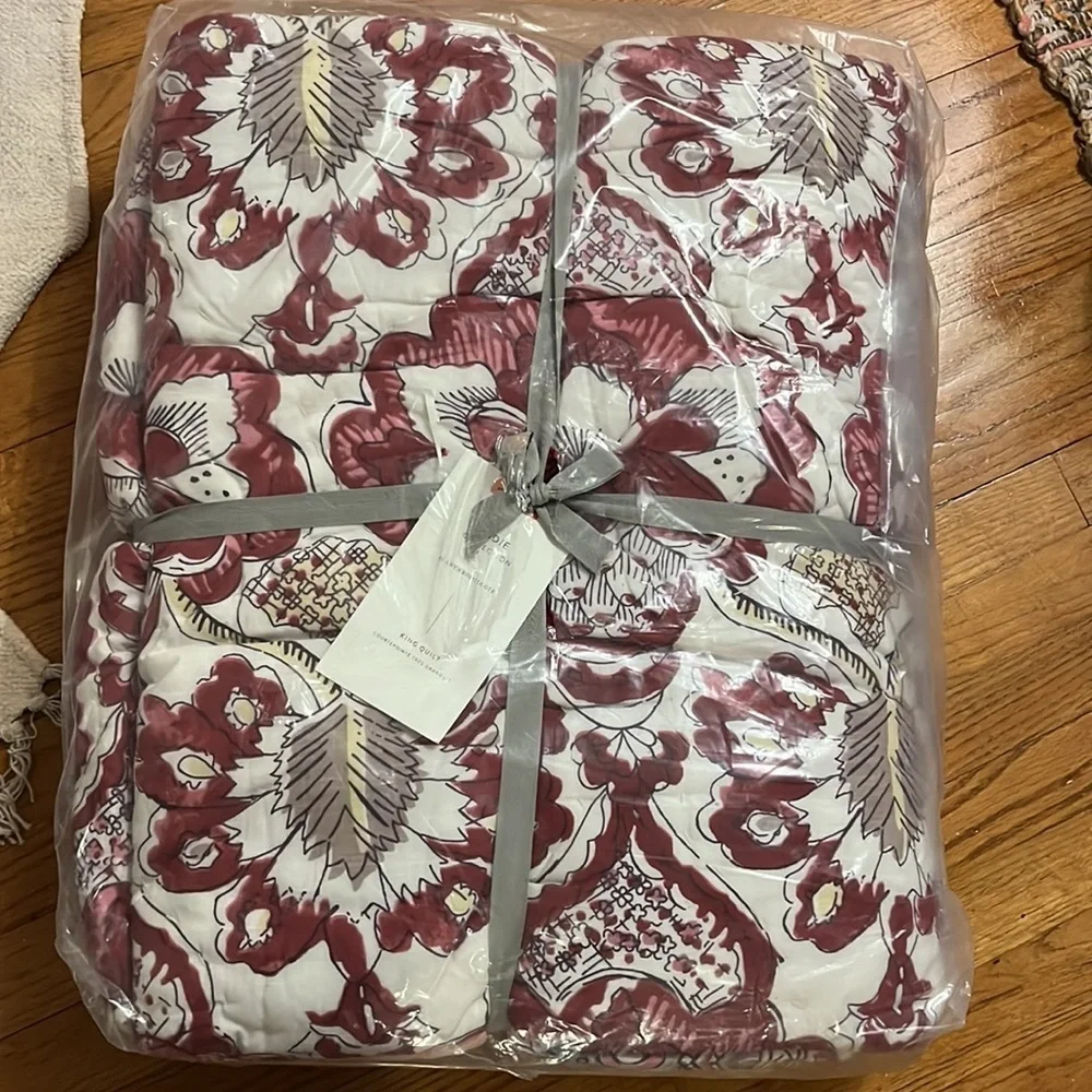 Anthropologie Zadie Artisan King Quilt NWT